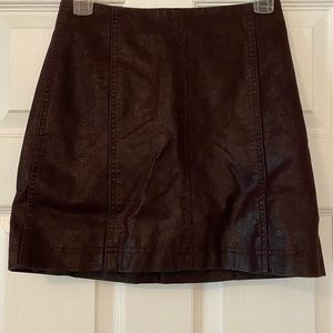 Free people faux leather skirt